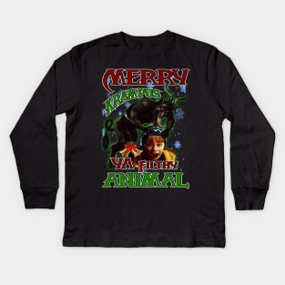 Merry Krampus Ya Filthy Animal Kids Long Sleeve T-Shirt